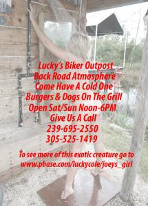 Lucky Cole Biker Outpost and Photo Studio on Loop Road in The Florida Everglades